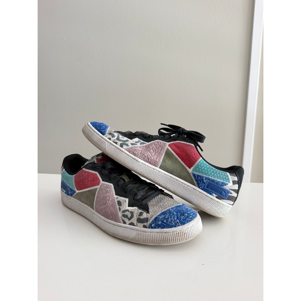 Puma Suede Patchwork Sneakers Mens 13 Multicolor Animal Print 370105-01